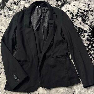 Old Navy Women's Classic Black Blazer with Polka Dot Lining